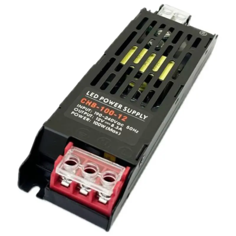 Alimentation  Transformateur 12V 100W AC-DC CHB-100-12 Anti-Poussière Ultra-Mince.webp