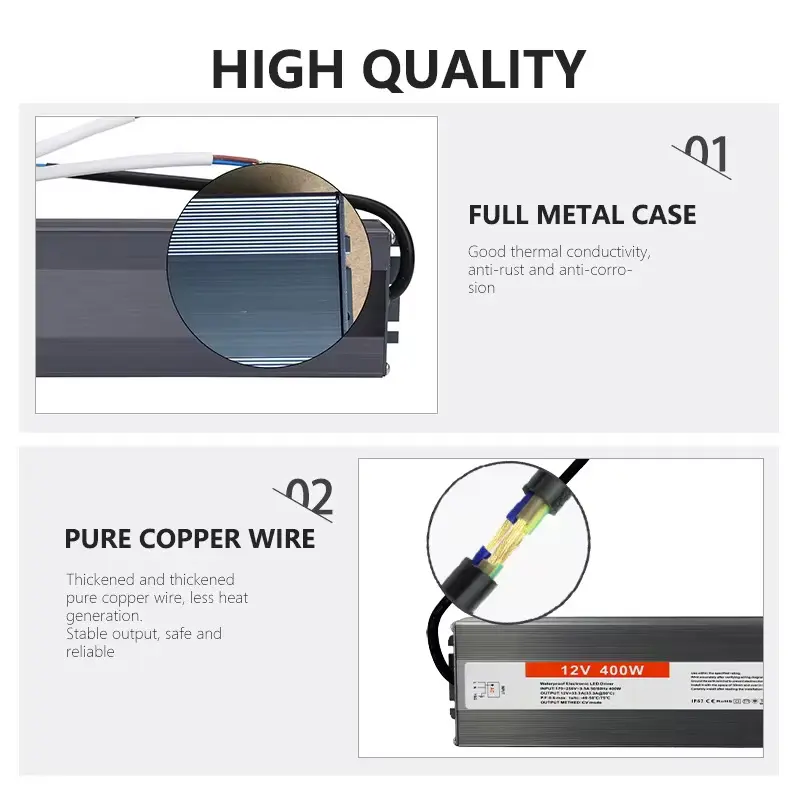 Alimentation LED étanche 400W - Neon flex.webp