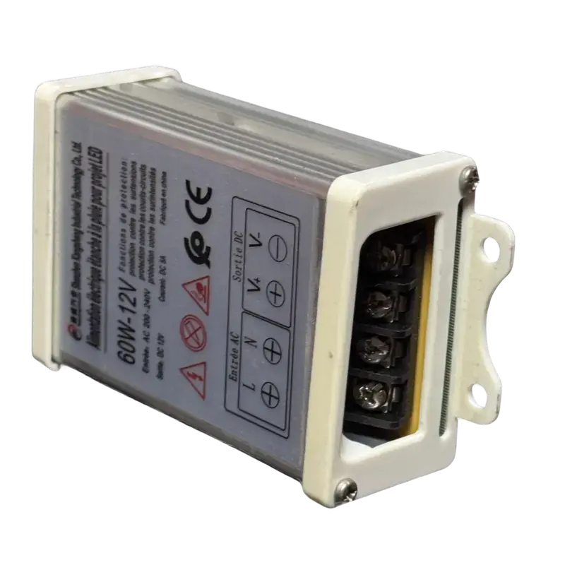 Alimentation LED aluminium 12V 60W semi étanche.webp