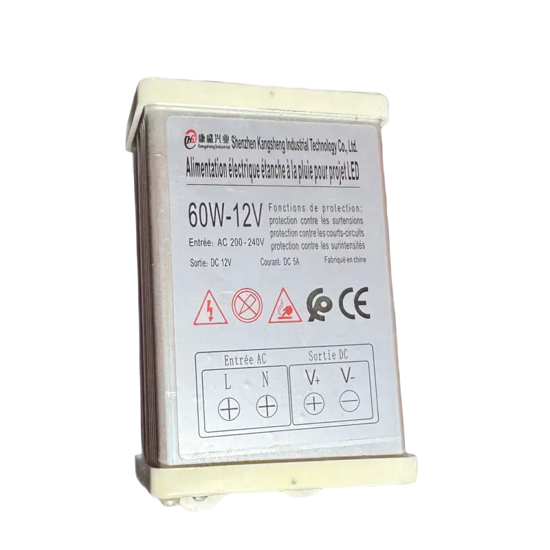 Transformateur LED 12V 60W semi-étanche.webp
