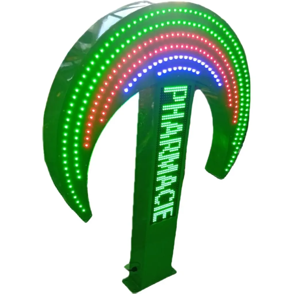 Croissant Pharmacie LED Grand Format 100×135 cm