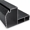 ALUMINUM PROFILE 9045 BLACK COLOR PROFILES