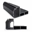 ALUMINUM PROFILE 9045 BLACK COLOR PROFILES