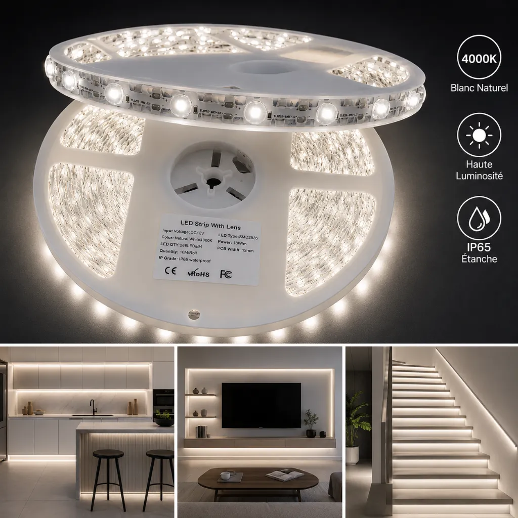 LED STRIP 4000K  NATUREL WHITE  LES APPLICATION.