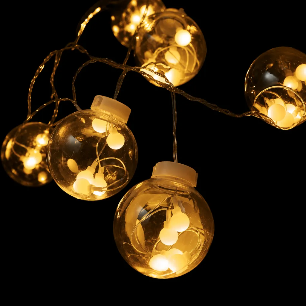 Guirlande lumineuse suspendue en forme de boule à rideau LED