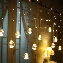 Guirlande lumineuse suspendue en forme de boule à rideau LED