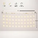 Rideau lumineux LED: 1 × 0,6 m (48 LED) – Grand – FH-1×0,6M-48LED-F8