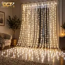 Guirlande Lumineuse Cascade 3 × 3 m – 320 LED – F5 Blanc Chaud.webp