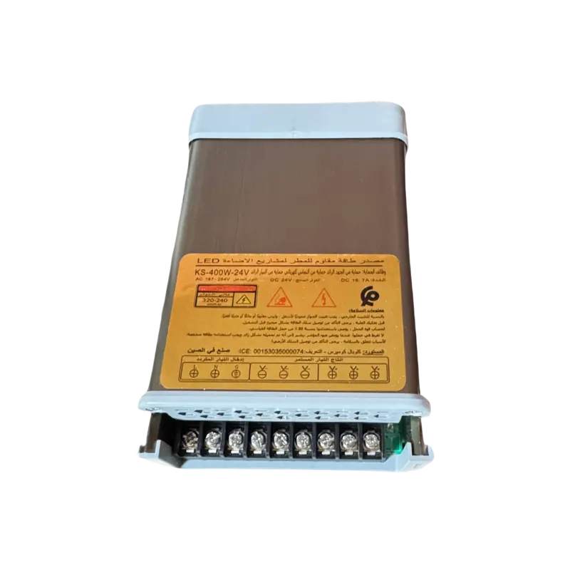 [ALIM-24V400W-IP] Transformateur LED 400W-24V – Alimentation Métallique 24V 16.7A pour Enseignes & Modules LED 