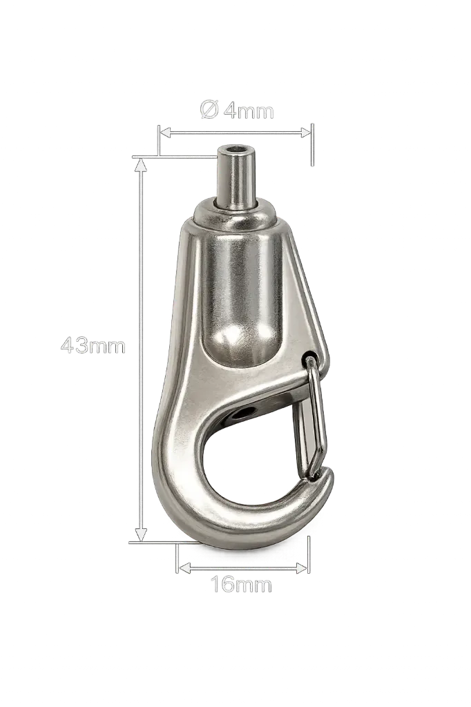 Crochet de suspension L43 pour Néon Flex 360° – Alliage de zinc – Rotation 360°