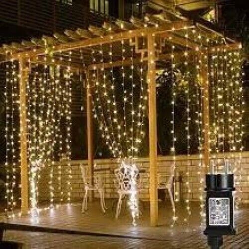 [99LE57] Rideau Lumineux Guirlandes Féerique Décor Fête 3M X 3M 300 LED Etanche