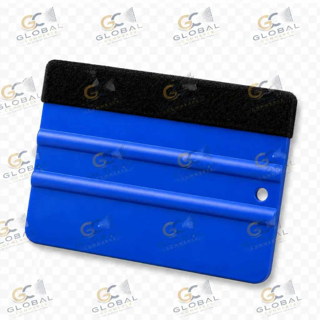 Raclette de Pose Professionnelle avec Bande en Feutre – 12 × 7 cm – Bleue