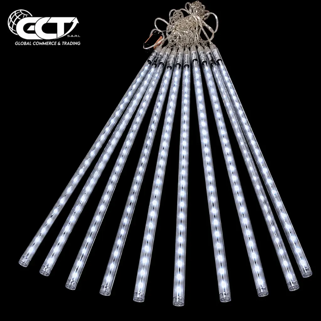 [FH-Meteor-48LED-2835] Guirlande Pluie Lumineuse LED 50cm – Effet Météore – 48 LED – Étanche IP65
