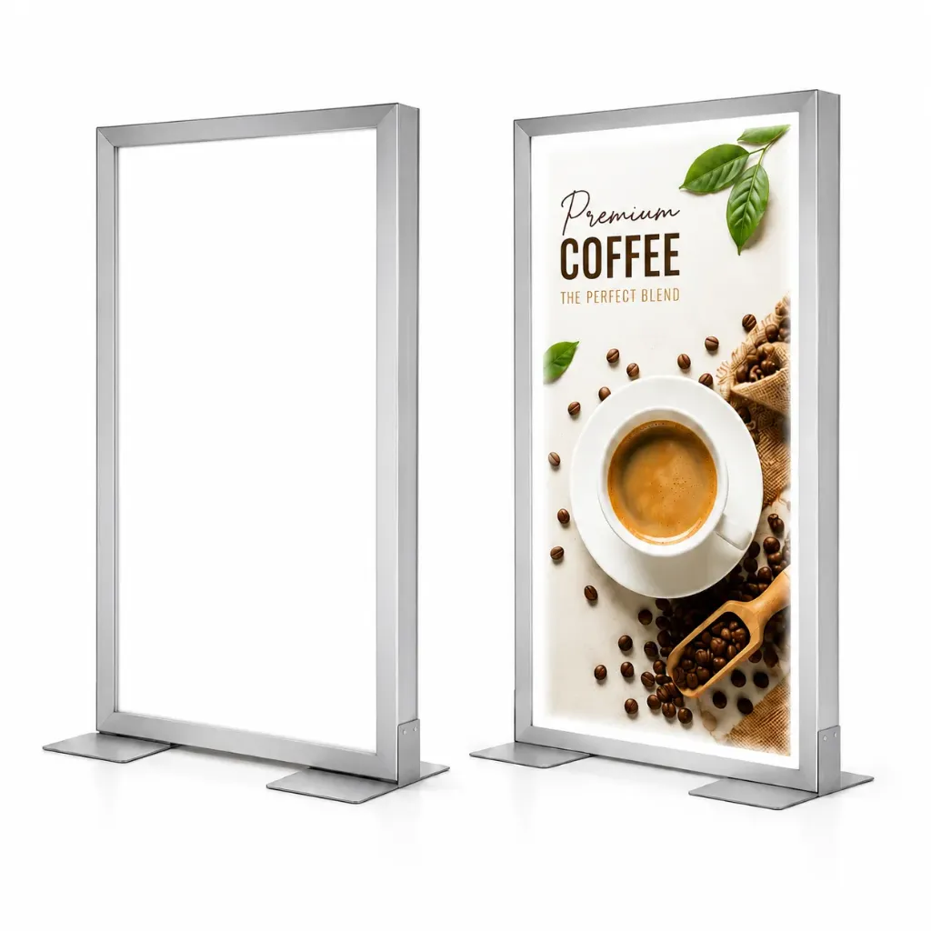ALUMINUM PROFILE  8CM LIGHT BOX FRAME DOUBLE SIDE