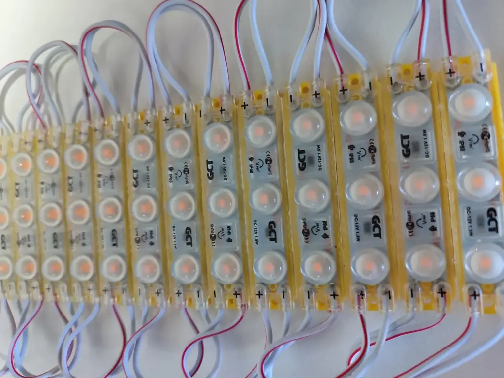 Module LED 3 Points SMD 2835-1.5W-12V Jaune 6313   