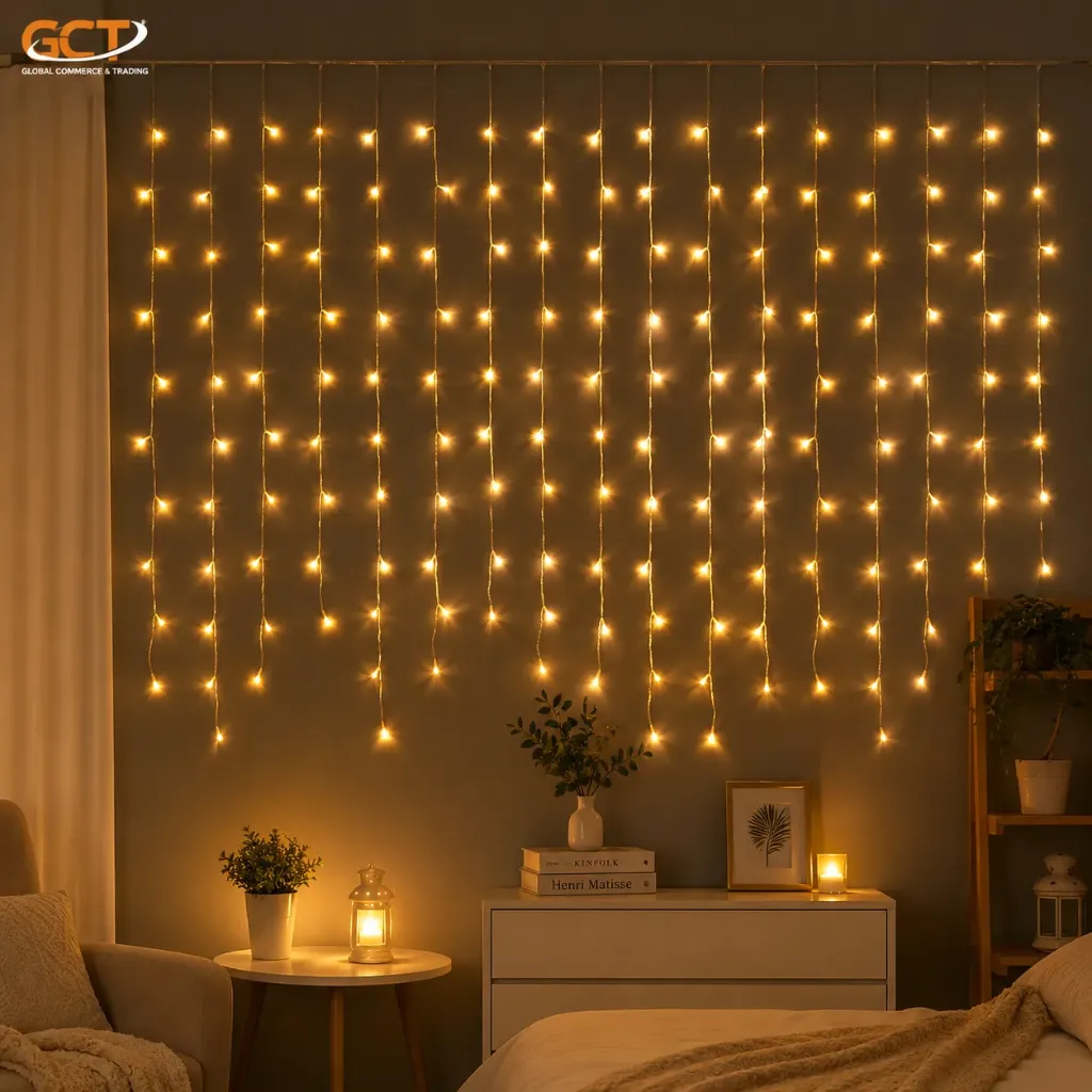 Rideau lumineux (intérieur) 3×2 m – FH-CT-3×2M-240LED-F5