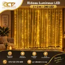 Rideau lumineux (intérieur) 3×2 m – FH-CT-3×2M-240LED-F5