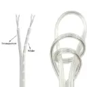 كابل شفاف 2×0.5mm² – نحاس مطلي بالقصدير – خاص بنيون فليكس ولافتات LED