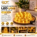 Guirlande Lumineuse USB en Fil de Cuivre 5 m – Jaune -FH-copper-5M50LED-0603