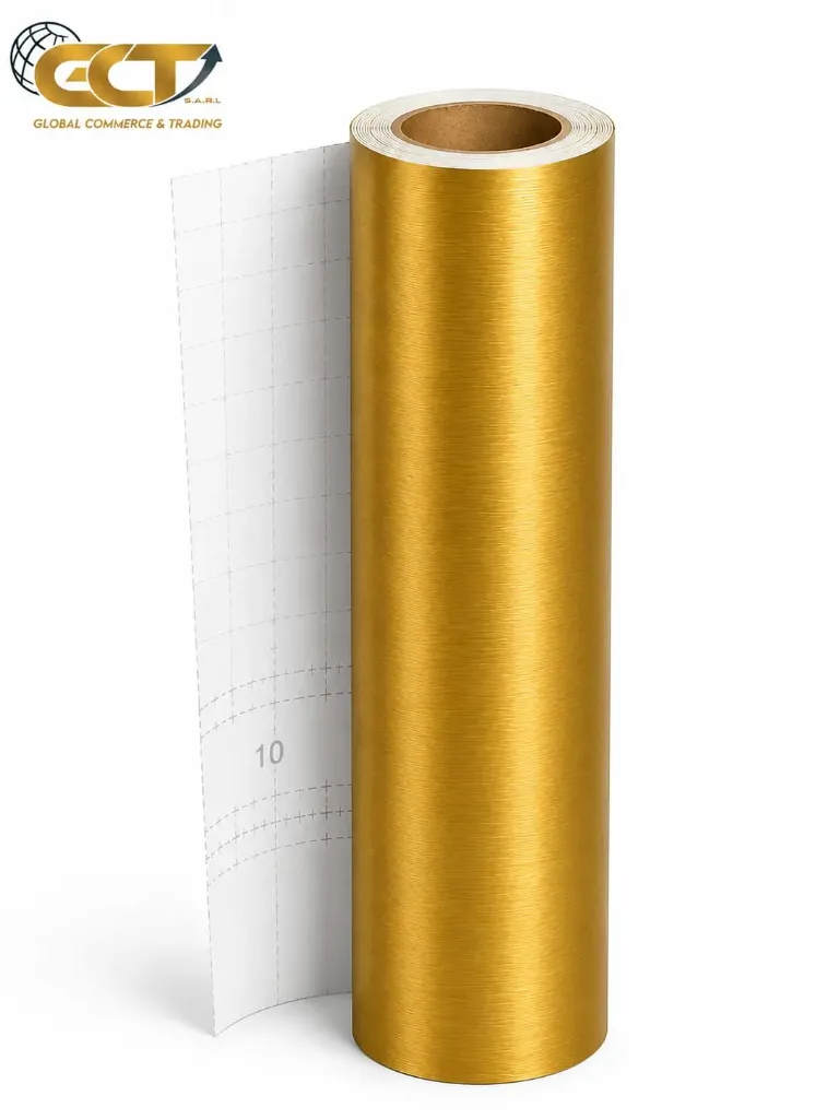 Vinyle Premium Doré Brossé de découpe autocollant