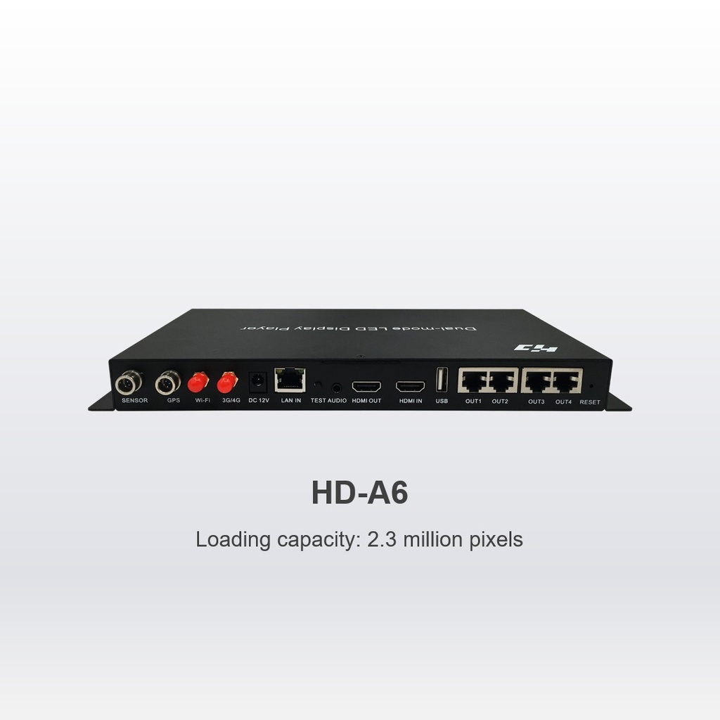 HUIDU HD-A6 مشغل شاشة LED مزدوجة الوضع