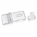 Charnière Acrylique Transparente avec Verrouillage pour Cadenas