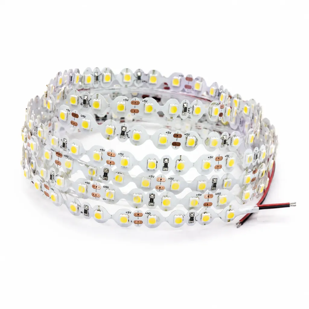 Ruban LED S-Shape 5V Flexible 120 LEDs/m 6mm Découpable | Blanc Froid, Jaune, Rouge, Bleu, Vert
